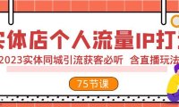 (5675)实体店个人流量IP打造 2023实体同城引流获客必听 含直播玩法(75节完整版)
