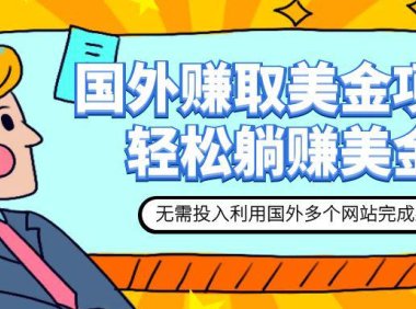 （5526）赚美金项目 用好这几个网站 轻松在家完成躺赚美金