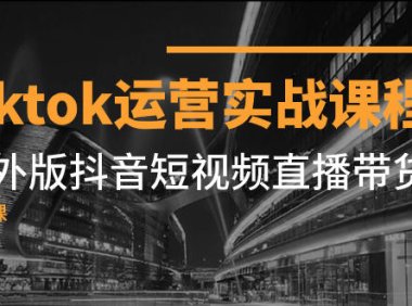 (5564)Tiktok运营实战课程,海外版抖音短视频直播带货(19节课)