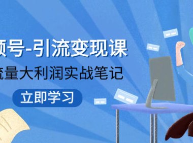 （5582）视频号-引流变现课：小流量大利润实战笔记 冲破传统思维 重塑品牌格局! 