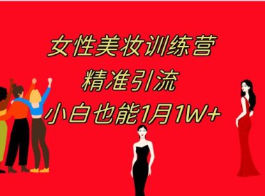 (5591)《女性美妆训练营1.0》 操作教学 日引流300+ 小白也能月入1W+(附200G教程)