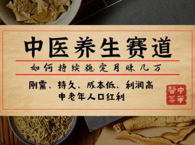 （5603）某公众号付费文章：中医养生赛道，如何持续稳定月赚几万