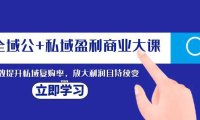 (5728)全域公+私域盈利商业大课,有效提升私域复购率,放大利润且持续变现