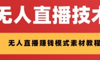 （5756）外面收费1280的支付宝无人直播技术+素材 认真看半小时就能开始做