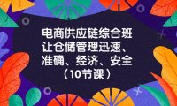 (5813)电商-供应链综合班,让仓储管理迅速、准确、经济、安全!(10节课)