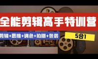 （5842）全能剪辑-高手特训营：剪辑+思维+调色+拍摄+包装（5合1）53节课