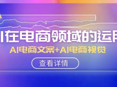 (5737)AI-在电商领域的运用线上课,AI电商文案+AI电商视觉(14节课)