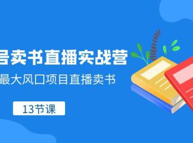 (5739)视频号-卖书直播实战营,视频号最大风囗项目直播卖书(13节课)