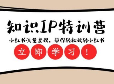 (5773)知识IP特训营 :小红书-流量变现,带你轻松玩转小红书(23节视频课)