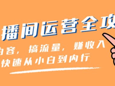 （5809）直播间-运营全攻略：做由容，搞流量，赚收入一快速从小白到内行（46节课）