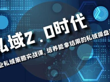 （5832）私域-2.0时代：企业私域策略实战课，培养能拿结果的私域操盘手