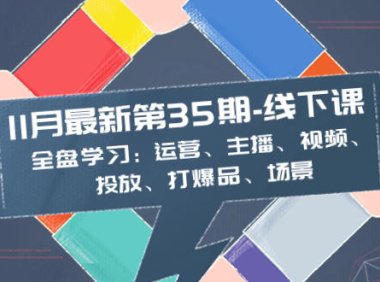 （5839）11月最新-35期-线下课：全盘学习：运营、主播、视频、投放、打爆品、场景