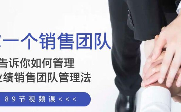（5772）给你 一个销售团队，告诉你如何管理，高业绩销售团队管理法（89节课）