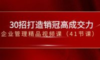 （5905）30招-打造销冠高成交力-企业管理精品视频课（41节课）
