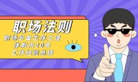 （5933）《职场 法则》职场必备生存之道，体制内20年 工作经验总结（17节课）