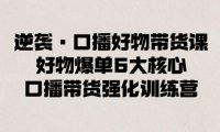（5956）逆袭·口播好物带货课，好物爆单6大核心，口播带货强化训练营