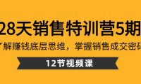 （5963）28天·销售特训营5期：了解赚钱底层思维，掌握销售成交密码（12节课）