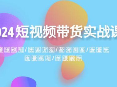 （5891）2024短视频带货实战课：赛道规划·选品方法·投流测品·放量玩法·流量规划