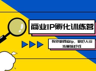 (5927)商业IP-孵化训练营新版,教你做商业Ip,做好人设,流量搞好钱