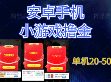 (5945)小游戏撸金,单手机日20-50,第二弹,更详细的养机流程