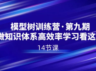 （5988）模型树特训营·第九期，做知识体系高效率学习看这个（14节课）