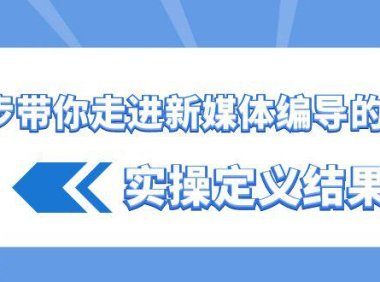 （6001）一步带你走进 新媒体编导的世界，实操定义结果（17节课）