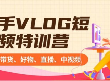 （6020）新手VLOG短视频特训营：学会带货、好物、直播、中视频、赚Q方法（16节课）