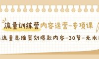 （6049）流量训练营之内容运营-专项课，用流量思维策划爆款内容-30节