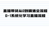 （6089）直播带货从0到精通全流程，0-1系统化学习直播流程（35节课）