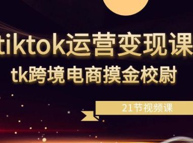 (6033)tiktok运营变现课,tk跨境电商摸金校尉(21节视频课)