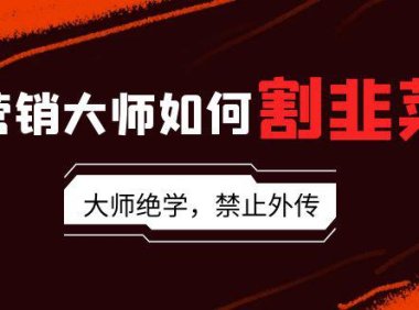 (6065)营销大师如何割韭菜:流量大师/讲故事大师/话术大师/卖货大师/成交大师/变现大师/影响力大师/裂变大师