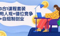 （6140）3 合1课程套装，用人观+错位竞争+自组 制创业（43节课）