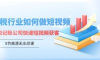 （6142）财税行业怎样做短视频，财税记账公司快速短视频获客