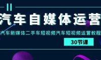 （6192）汽车-自媒体运营实战课：汽车-新媒体二手车短视频汽车短视频运营教程