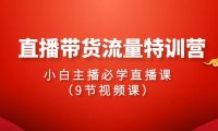 （6202）2024直播带货流量特训营，小白主播必学直播课（9节视频课）