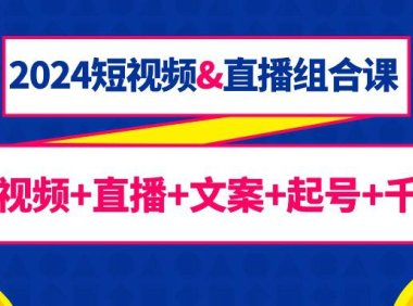 （6157）2024短视频&直播组合课：短视频+直播+文案+起号+千川（67节课）
