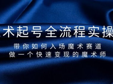 （6193）魔术起号全流程实操课，带你如何入场魔术赛道，做一个快速变现的魔术师