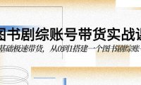 （6229）图书-剧综账号带货实战课，0基础极速带货，从0到1搭建一个图书剧综账号