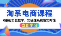 (6235)淘系电商课程,0基础实战教学,实操性系统性实时性(15节课)