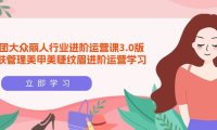 （6248）美团大众-丽人行业 进阶运营课3.0版，皮肤管理美甲美睫纹眉进阶运营学习