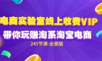 (6278)电商-实验室 线上收费VIP,带你玩赚淘系淘宝电商(245节课-全面版)