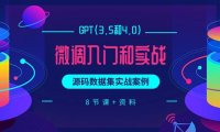 (6294)GPT(3.5和4.0)微调入门和实战,源码数据集实战案例(8节课+资料)
