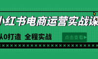 (6305)最新小红书·电商运营实战课,从0打造 全程实战(65节视频课)
