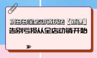 (6313)拼多多全店动销玩法【新课】,告别亏损从全店动销开始(4节视频课)