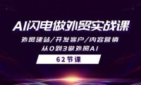 (6334)AI闪电做外贸实战课,外贸建站/开发客户/内容营销/从0到3做外贸AI-62节
