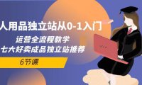 (6343)成人用品独立站从0-1入门,运营全流程教学,七大好卖成品独立站推荐-6节课