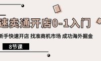 (6358)速卖通开店0-1入门,新手快速开店 找准商机市场 成功海外掘金(8节课)
