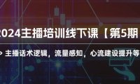 （6364）2024主播培训线下课【第5期】主播话术逻辑，流量感知，心流建设提升等等