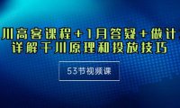 (6367)千川 高客课程+1月答疑+做计划,详解千川原理和投放技巧(53节视频课)