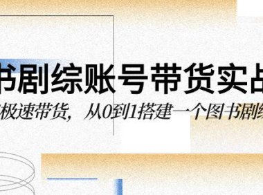（6229）图书-剧综账号带货实战课，0基础极速带货，从0到1搭建一个图书剧综账号